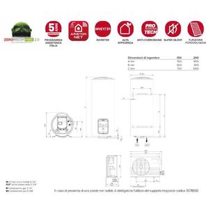Calentador de Agua con Bomba de Calor Inverter Ariston NUOS SPLIT INVERTER WI-FI WH 150 A+ con Conexión WiFi - Product Image 2