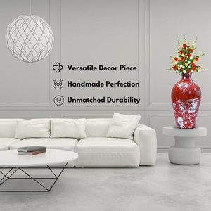 <b>Red</b> Modern Antique Gold Coated Stainless Steel Iron Flower <b>Vase</b> Elegant Outdoor Home Garden Decor Party Wedding Events - Product Image 4