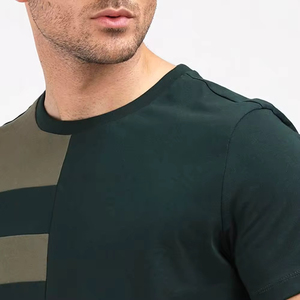 Wholesale High Quality Customized Design <b>Men's</b> Slim-fit Short-sleeve Cotton Ringer <b>T</b>-<b>shirt</b> With <b>Pocket</b> - Product Image 4