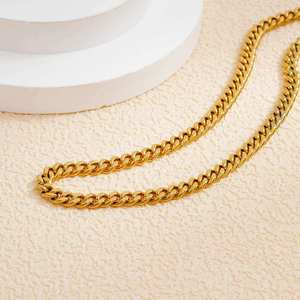 Joyería de Moda 2025, Collares de Cadena Cubana Unisex con Acentos de Diamantes, Estilo Hip Hop, Chapados en Oro de 18k y Plata de Ley - Product Image 5