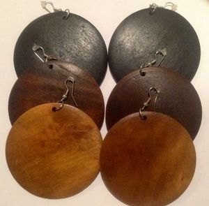 Vente directe d'usine rétro Style occidental Vintage bois goutte d'eau boucles d'oreilles meilleur prix bas quantité minimale de commande vente chaude accessoires de mode - Product Image 5