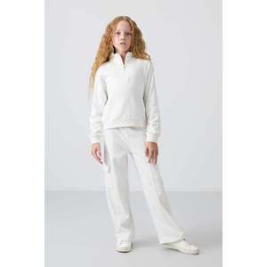 Ensemble de survêtement TommyLife pour filles de 7 à 15 ans, col montant, coupe standard, en mélange de coton confortable, vêtements de sport pour enfants - Product Image 1