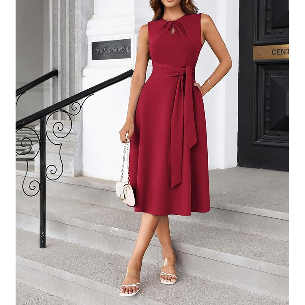 Elegant Sleeveless Women's Cocktail Dresses For Weddings, Oem Customized