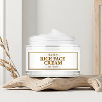 Marque privée personnalisée crème pour le visage au riz soin quotidien anti-âge blanchissant hydratant apaisant et lissant la peau