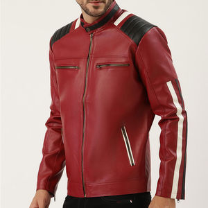 Chaqueta de Cuero de Diseño Personalizado y Estilo Moderno para Hombre, Chaqueta de Invierno de Alta Calidad con Cuello Alto Profesional - Product Image 1