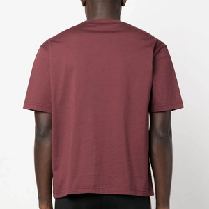 Venta al por mayor personalizado su logotipo de marca 100% algodón en blanco hombres Camiseta de manga corta hombres de gran tamaño colores sólidos camiseta - Product Image 3