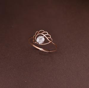 Prix de vente bon marché de haute qualité meilleure bague de fiançailles en diamant plaqué or rose 14K design élégant anniversaire - Product Image 1