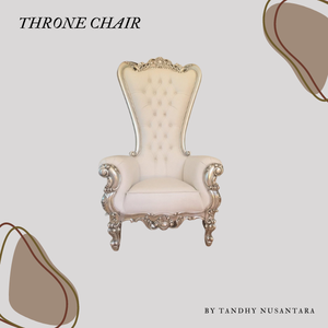 Prix de gros Blanc meubles élégants chaise de trône à dossier haut chaise de trône de luxe couleur argent Costumiz produit - Product Image 6