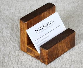 Tarjetero de madera para oficina y hogar, soporte de tarjetas de negocios con múltiples diseños, elegante, nuevo, precio al por mayor - Product Image 6