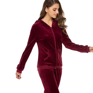 2024 Custom Logo Ladies Winter Solid Casual Tracksuit <b>Set</b> for Women Hooded Sweatpants <b>Jogger</b> Pants 100% Cotton Breathable - Product Image 3