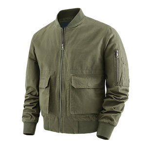 Nueva chaqueta Bomber con logotipo personalizado y ropa informal Cuello de béisbol Transpirable y chaqueta Bomber para hombres - Product Image 1