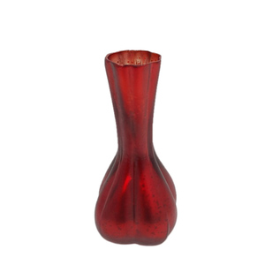 Jarrón de Flores Redondo de Vidrio Decorativo para el Hogar, Jarrón de Vidrio de Color Naranja Antiguo para Decoración de Mesa - Product Image 4