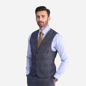 2025 conjunto informal para hombre nueva moda estilo británico pequeño traje sólido abrigo para hombre moda juvenil traje de tres piezas - Product Image 3
