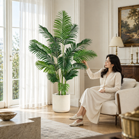 Künstliche Areca-Palme mit Vollgrünen Fransen Tropische Bodenpflanze für Wohnzimmerecke Innendekoration Großhandel