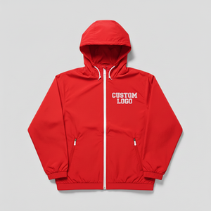 Chaqueta Cortavientos Larga Vintage Personalizada con Capucha, Logotipo Bordado Personalizado, Impermeable, Manga Murciélago, Diseño 2025 para Equipos - Product Image 5