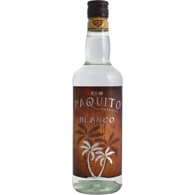 Standard di alta qualità RUM italiano PAQUITO BLANCO 37,5 700 ml alcolici distillati da melassa di canna da zucchero