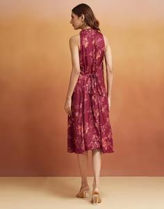 Vestido Midi de algodón con bloque de mano indio, regalo de boda personalizado para novia, estampado Floral de verano, dulce, sin mangas de alta calidad - Product Image 4