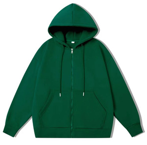 Top Quality Men Hoodie 100% Cotton Zip-Up Hoodie Heavyweight <b>Puff</b> Print Streetwear Hoodies for Men - Product Image 1