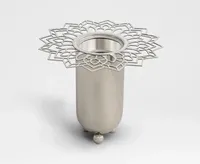 Brûleur d'encens en métal doré en forme de cône, base en bois de santal, écologique, durable, diffuseur d'encens longue durée, vente chaude