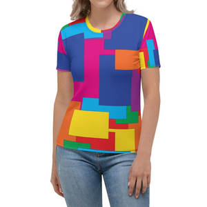 เสื้อยืดพิมพ์ลายซับลิเมชันสำหรับผู้หญิงเสื้อยืดผ้าฝ้าย100% คุณภาพสูงขายส่ง - Product Image 1