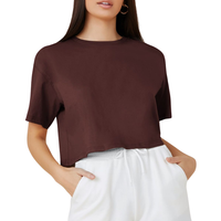 Robes de mode pour femmes en coton premium, mini, formelles, lavables, écologiques, respirantes, décontractées, en tissu doux tricoté uni et court