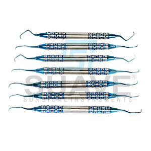 ชุดเครื่องมือขูดหินปูน Gracey สำหรับงานทันตกรรม ทำจากสแตนเลส ใช้ซ้ำได้ ยี่ห้อ SUAVE SURGICAL INSTRUMENTS แบบใช้มือ - Product Image 1