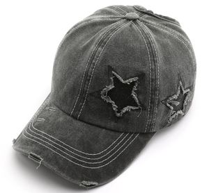 หมวกแก๊ปผ้าฝ้ายปักลายดาวหมวกเบสบอลปรับได้ - Product Image 1