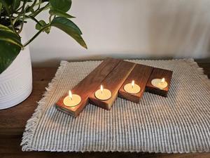 Portavelas de Madera Natural de Primera Calidad para Velas de Aromaterapia o para Sala de Estar, Dormitorio, Meditación, Spa y Regalos - Product Image 5