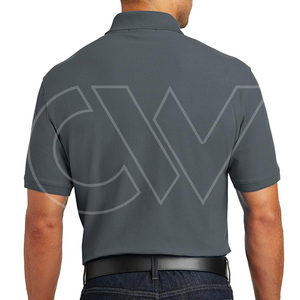 เสื้อโปโลของผู้ชายเสื้อเจอร์ซี่แขนสั้นสีทึบลายฟอกสีสไตล์สตรีท - Product Image 2