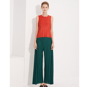 Pantalon gris à taille haute et devant plat, inspiré de l'automne, sur mesure, pour femmes grandes tailles, formel, droit, imperméable, respirant - Product Image 5