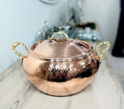 Hecho de cobre olla tapa cazuela plato al por mayor vajilla olla calentador de alimentos buffet plato de exhibición - Product Image 5