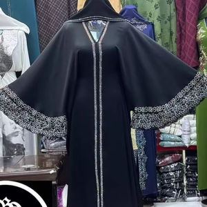 2025 dubaï beaux vêtements islamiques traditionnels noirs pour femmes arabie saoudite Abaya dubaï Abaya vêtements musulmans chiffons du golfe - Product Image 1