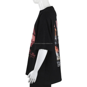 เสื้อคอเต่าพิมพ์ลายสกรีนผ้าฝ้าย 100% น้ำหนัก 220 กรัม แบบสั่งทำพิเศษ ระบายอากาศได้ดี สวมใส่สบายทรงหลวม ผ้าฝ้าย 95% ผสมใยสังเคราะห์ 5% สำหรับผู้ชาย - Product Image 3