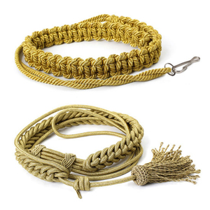 สายถักสีขาวทองแท่งสายคล้องไหล่ตามสั่งสายยูนิฟอร์มลวดแท่ง - Product Image 1