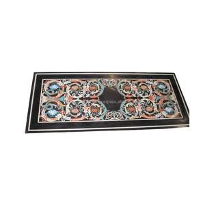 Table basse en marbre incrusté de pierres précieuses, beau matériau en verre de travail en filigrane pour salon meubles de maison moderne et luxueux - Product Image 2