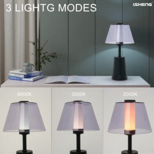 Moderne, einfache, wiederaufladbare LED-Schreibtischlampe mit Touch-Steuerung, dimmbar, transparenter Kunststoff-Lampenschirm, Tischlampen, Innenbeleuchtung - Product Image 3