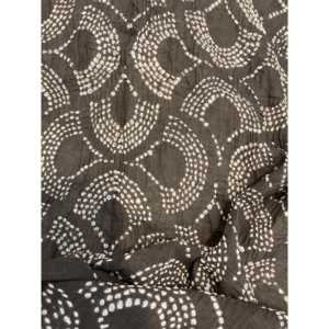 Hand Drawn Digital Print Bandhani Cotton <b>Square</b> Scarf Pom Poms Deep Slate Scalloped <b>Edge</b> Muslim Leopard Letter Chiffon Material - Product Image 6