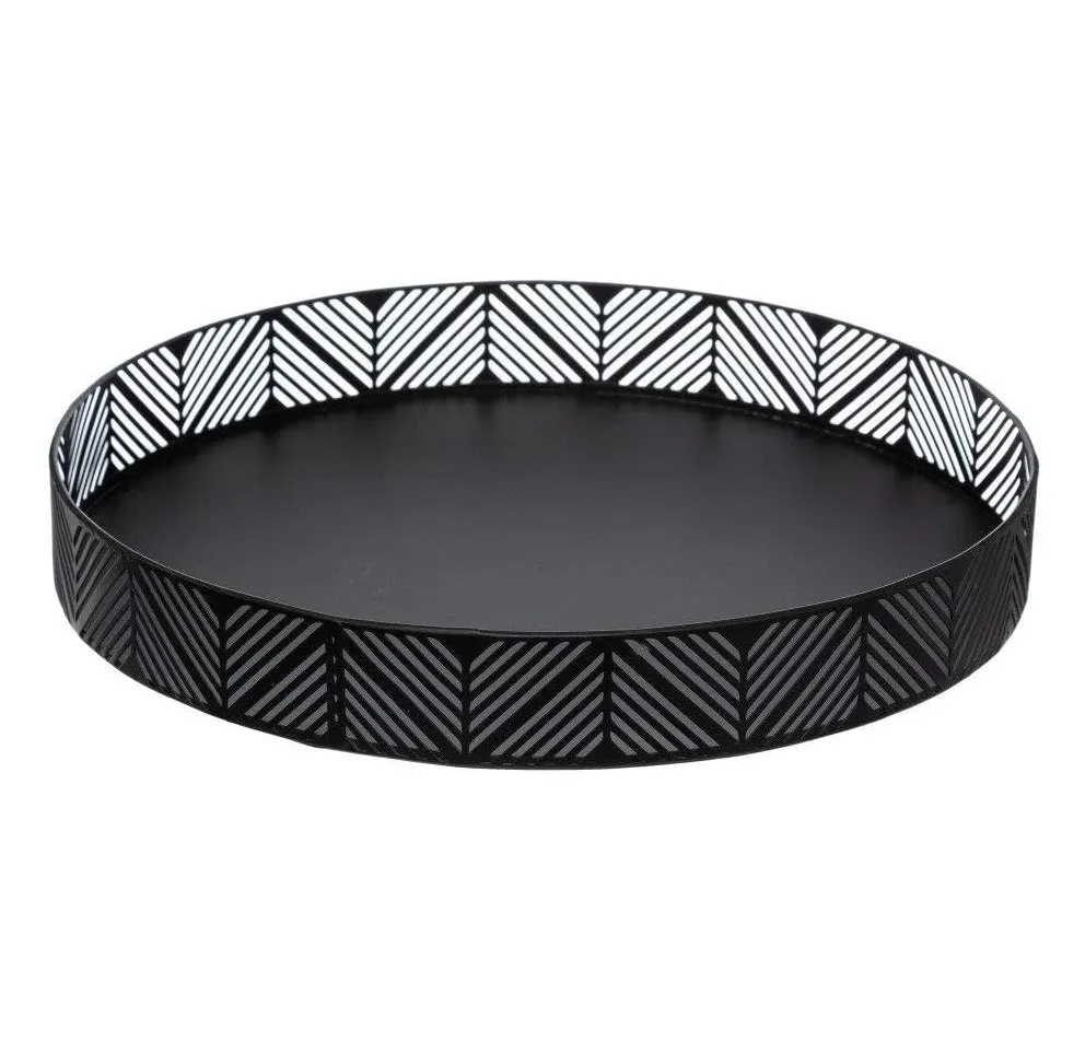 Prachtig Vervaardigd Uit Hoge Kwaliteit Gegalvaniseerd Metalen Ronde Decoratieve Lade Voor Diner Partijen Verjaardagen Wijn Tastings