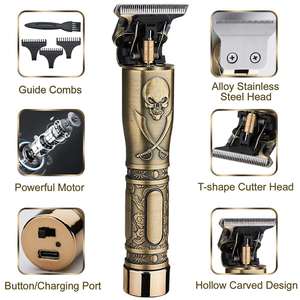 Afeitadora Recargable en Forma de T para Hombre, Cuchilla Profesional de Acero Inoxidable, Ajustable, Resistente al Agua, con Batería USB, Lavable, Enchufe Estadounidense - Product Image 6