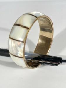 Conjunto de brazalete de madre perla, pulsera de mujer de moda con corte de corazón, brazaletes redondos hechos a mano, joyería de moda - Product Image 3