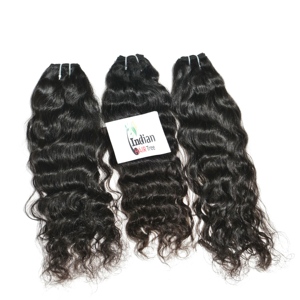 ช่อผมธรรมชาติแบบ100% ผมสีดำมัดผมแท้ WAV นุ่มเนียนนุ่มสลวย - Product Image 4