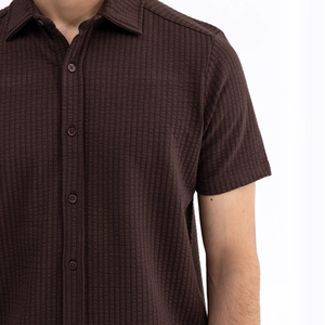 Chemise d'été en popeline de coton marine personnalisable pour hommes, 100% respirant, anti-rétrécissement, anti-rides, motif imprimé - Product Image 3