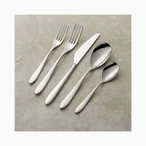 Juego de cubiertos de plata pulida de lujo de nuevo diseño con mango de diseño grueso fabuloso juego de cubiertos moderno de aspecto real para hotel en casa - Product Image 1