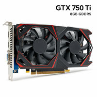 Carte graphique de jeu GTX 750 Ti 8 Go GDDR5 PCI Express 128 bits à double ventilateur, nouvelle carte graphique de bureau