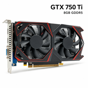 Carte graphique GTX <span class=keywords><strong>750</strong></span> <span class=keywords><strong>Ti</strong></span> 8 Go GDDR5 128 bits <span class=keywords><strong>NVIDIA</strong></span>, double ventilateur, GPU gaming pour PC de bureau, pièces d'ordinateur GTX750Ti - Product Image 1