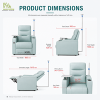 Sillón Reclinable Hospitalario con Soporte para Suero, Portavasos, Tableta de Escritura y Respaldo Ajustable para Cuidado de Pacientes y Sala de Infusión