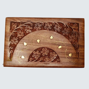 Wholesale Durable Handmade Rectangle Wooden Jewellery <b>Box</b> Velvet Lining Buckle Closure Customized Logo <b>Engraved</b> Printing Saniya - Product Image 3