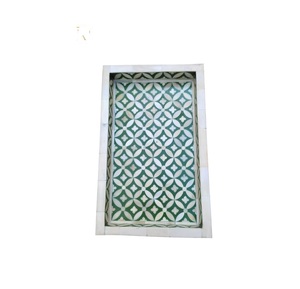 Plateau en incrustation d'os personnalisé avec motif floral, fait à la main et durable, prix de gros, fabriqué en Inde - Product Image 6