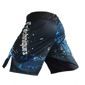 Sublimation personnalisée écologique Jiu Jitsu No-Gi Grappling Fight Shorts Motif solide Polyester extensible MMA Kickboxing Sportif - Product Image 2