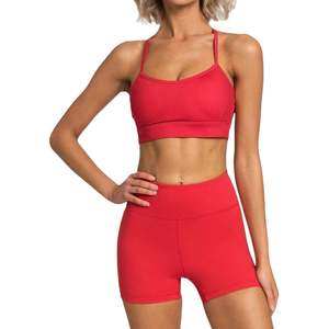 Acheter OEM ODM Activewear Yoga Femmes Sport Soutien-Gorge Short Ensemble Rembourré Sans Couture Taille Haute Gym Running Fitness Training Sets - Product Image 6